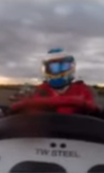 Watch Alonso go from last to first in two minutes at a UK kart track